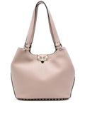 Valentino Garavani Rockstud Leather Shoulder Bag — Same as shown — Size One Size — Front View