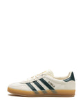 adidas Gazelle Indoor Suede Sneakers — Cream White/Collegiate Green — Size US M 6 - US W 7.5 — Detail View