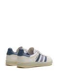 adidas Gazelle Leather Sneakers — White/Prussian Blue/Lavender Purple — Size US M 6 - US W 7.5 — Back View