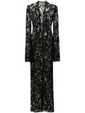 Manuri Sally Lace Midi Dress — Black — Size XS — Front View