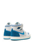 Air Jordan 1 High Zoom Air Cmft 2 Dark Powder Blue Sneakers — White/Light Blue — Size US M 8.5 - US W 10 — Back View