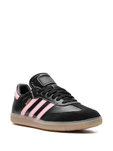 adidas X Inter Miami Samba Black Sneakers — Black/Light Pink — Size US M 11.5 - US W 13 — Detail View