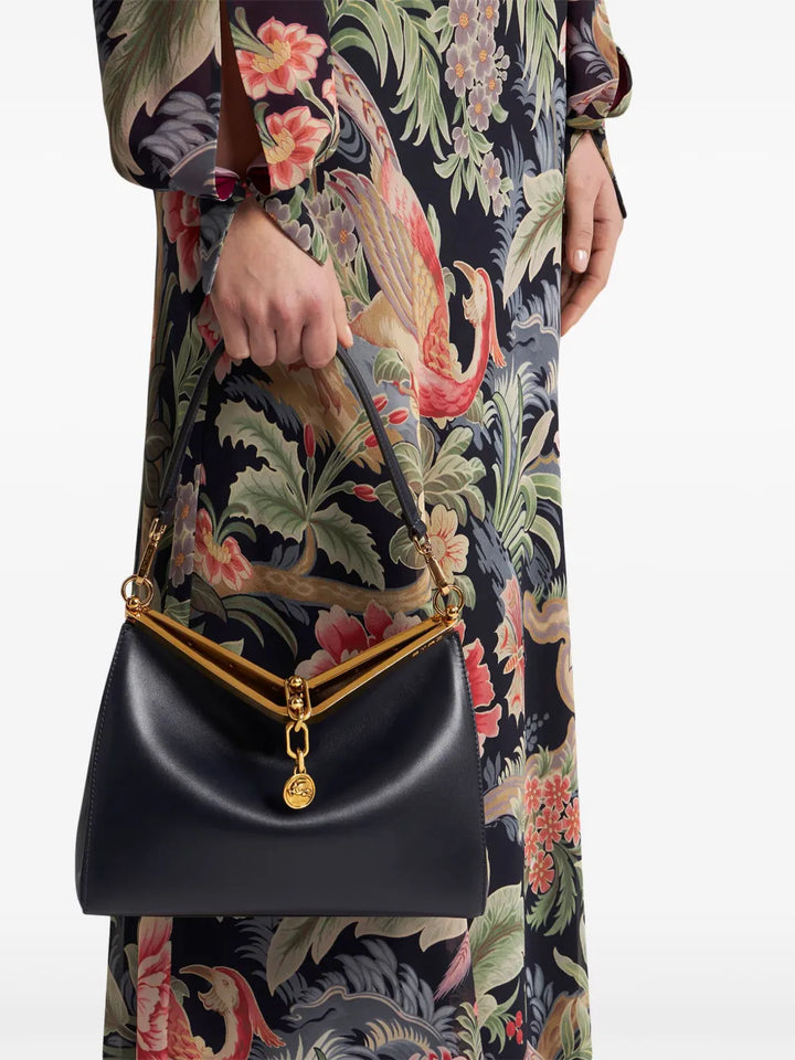 Etro Medium Vela Leather Shoulder Bag — Same as shown — Size One Size — Side View