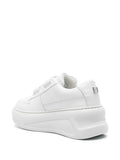 Acne Studios Touch-Strap Platform Sneakers — Optical White — Size US M 11 - US W 12.5 — Back View