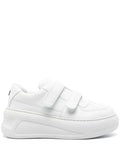 Acne Studios Touch-Strap Platform Sneakers — Optical White — Size US M 11 - US W 12.5 — Front View