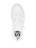Acne Studios Touch-Strap Platform Sneakers — Optical White — Size US M 11 - US W 12.5 — Top View
