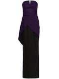 Vpm Atelier Jess Maxi Dress — Black/ Purple — Size M — Front View