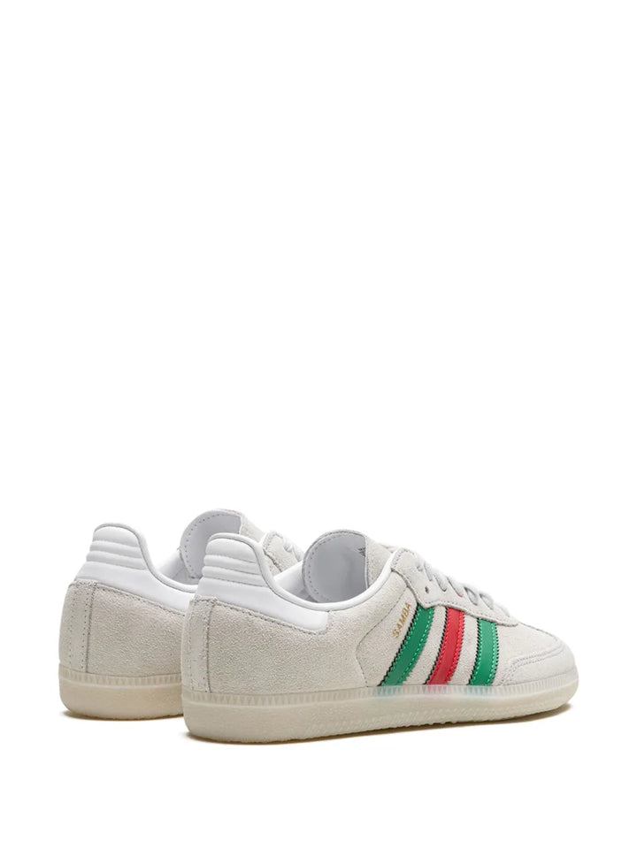 adidas Samba Og Italy Sneakers — Off-White/Grass Green/Scarlet — Size US M 3.5 - US W 5 — Back View