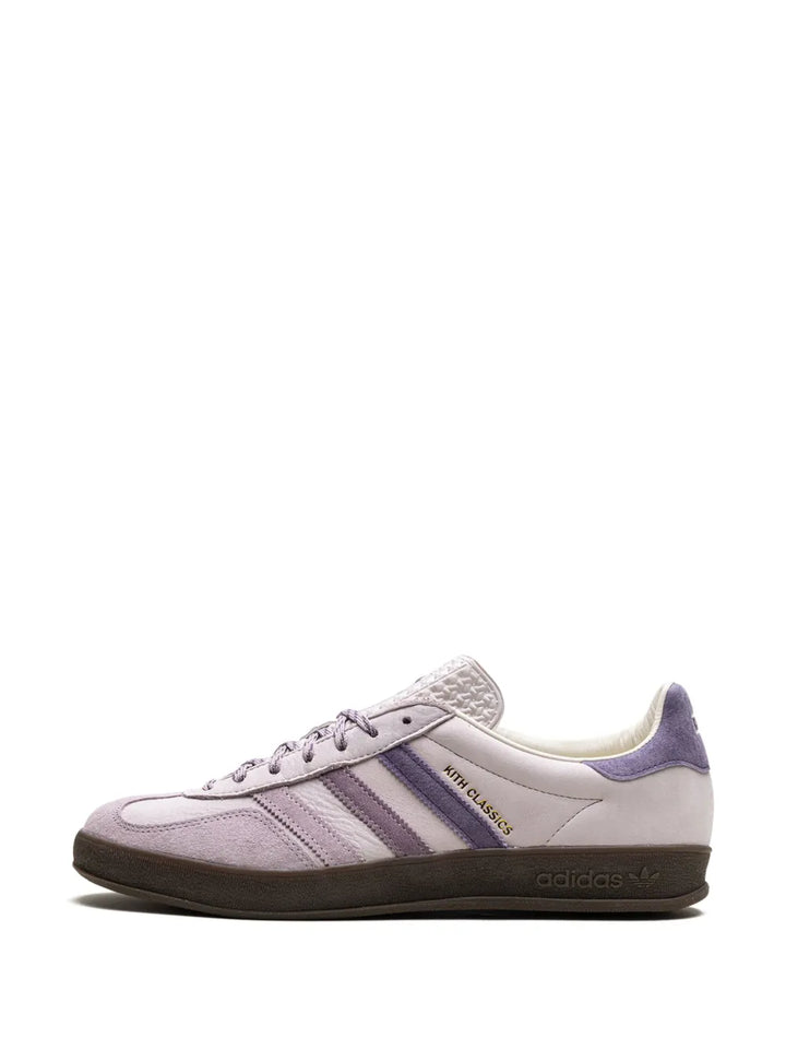 adidas X Kith Classics Gazelle Indoor Ash Purple Sneakers — Purple — Size US M 6 - US W 7.5 — Detail View