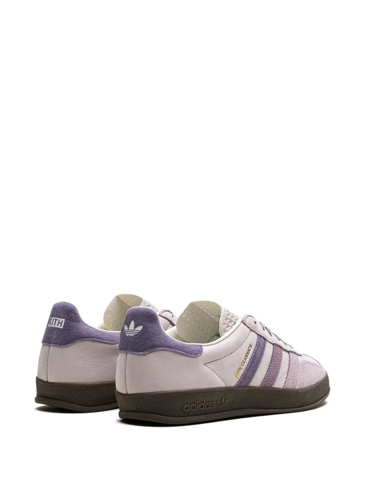 adidas X Kith Classics Gazelle Indoor Ash Purple Sneakers — Purple — Size US M 6 - US W 7.5 — Back View