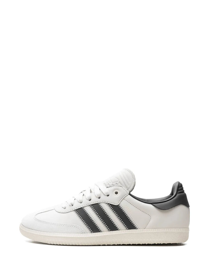 adidas X Pharrell Williams Samba Core Black Sneakers — White/Black — Size US M 10 - US W 11.5 — Detail View