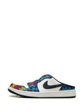 Air Jordan 1 Leather Mules — White/Multicolour — Size US M 11.5 - US W 13 — Detail View