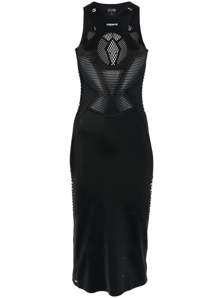 Coperni X Puma Cut Out Detail Midi Dress — Black — Size XS — Front View