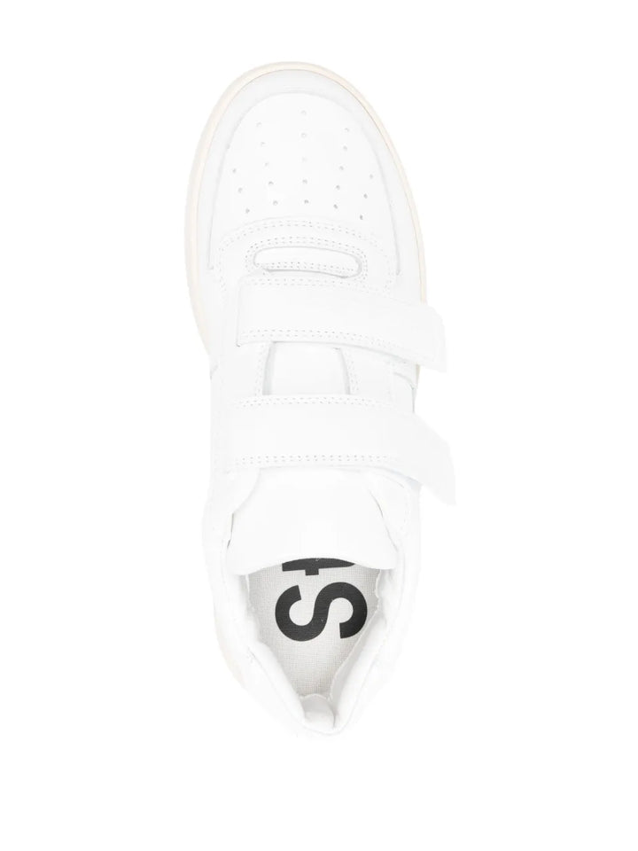 Acne Studios Logo-Plaque Leather Sneakers — White — Size US M 11 - US W 12.5 — Top View