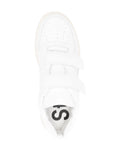 Acne Studios Logo-Plaque Leather Sneakers — White — Size US M 11 - US W 12.5 — Top View