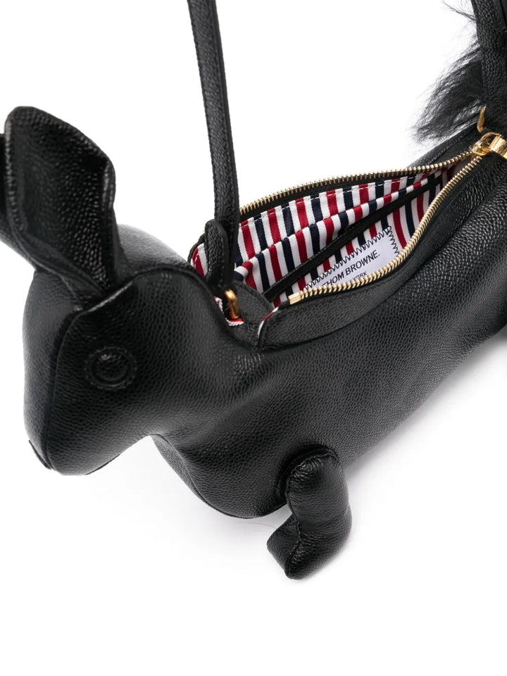 Thom Browne Squirrel Motif Leather Shoulder Bag — Same as shown — Size One Size — Detail View