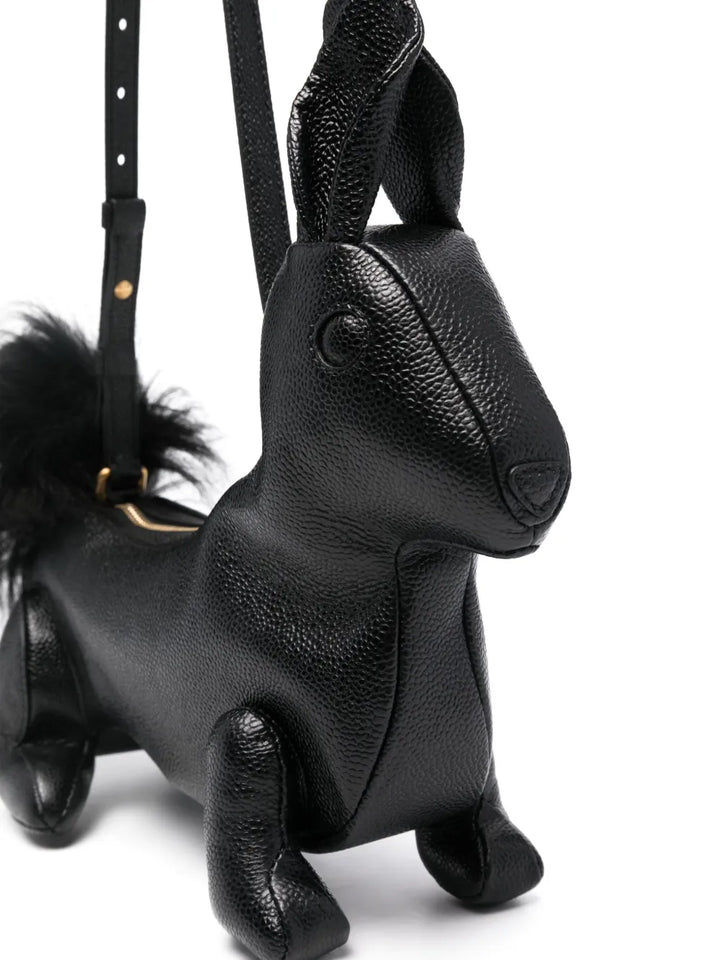 Thom Browne Squirrel Motif Leather Shoulder Bag — Same as shown — Size One Size — Top View