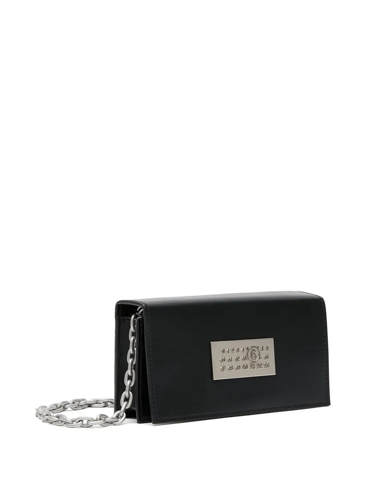 Mm6 Maison Margiela Numbers Motif Leather Shoulder Bag — Same as shown — Size One Size — Detail View
