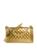 Chanel Pre Owned 2017 Medium Boy Metallic Shoulder Bag — Same as shown — Size One Size — Side View