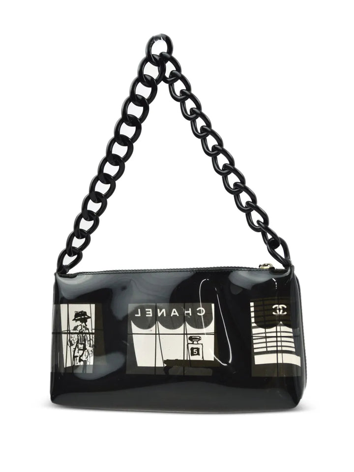 Chanel Pre Owned 2003 Window Print Shoulder Bag — Same as shown — Size One Size — Side View