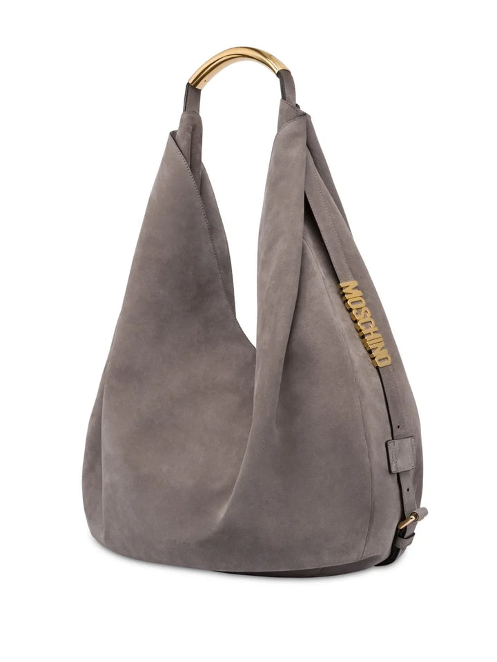 Moschino Handle Me Leather Shoulder Bag — Same as shown — Size One Size — Side View