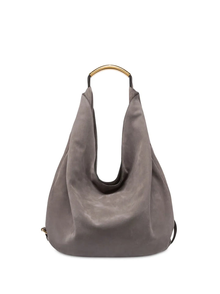 Moschino Handle Me Leather Shoulder Bag — Same as shown — Size One Size — Front View