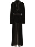 Dolce Gabbana Chiffon Dress — Black — Size XS — Front View
