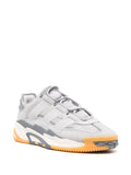 adidas Niteball Panelled-Design Sneakers — Grey/Cream White/Beige — Size US M 3.5 - US W 5 — Side View