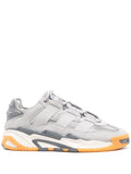 adidas Niteball Panelled-Design Sneakers — Grey/Cream White/Beige — Size US M 3.5 - US W 5 — Front View
