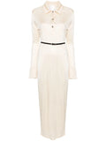 Givenchy 4G Motif Maxi Dress — Beige — Size XS — Front View