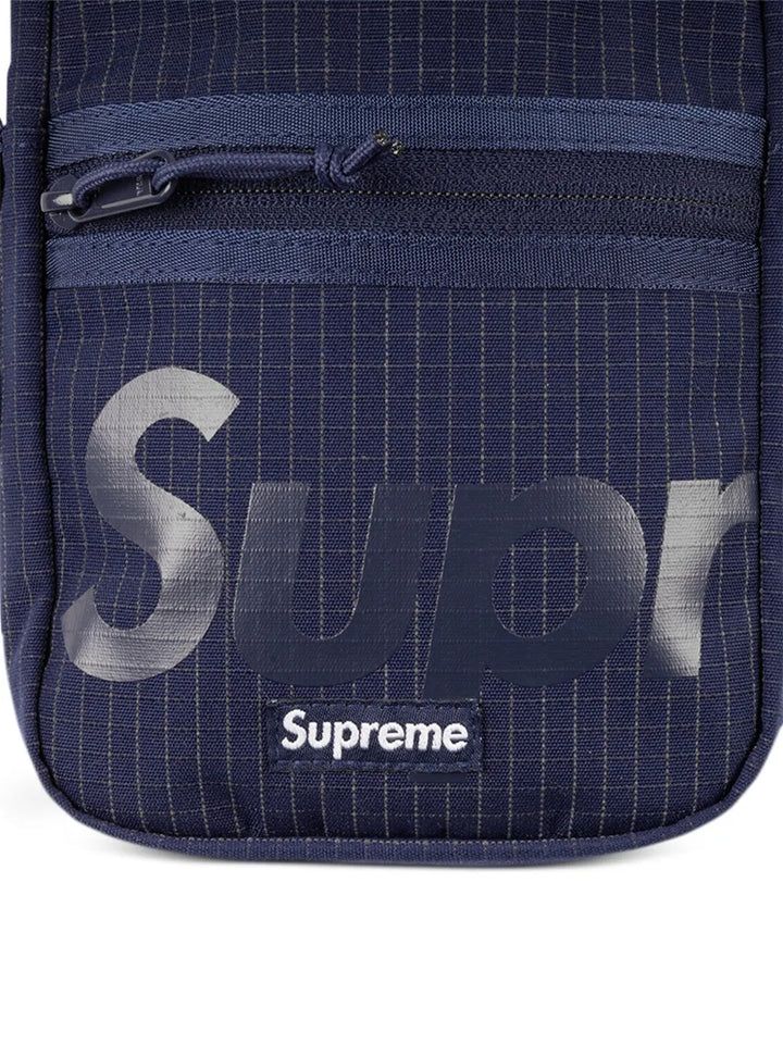 Supreme Logo Print Grid Pattern Shoulder Bag — Same as shown — Size One Size — Back View