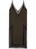 Ami Paris Thin Strap Midi Dress — Brown — Size XS — Front View