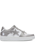 A Bathing Ape?Bape Sta #4 Logo Sneakers — White / Grey — Size US M 3.5 - US W 5 — Front View