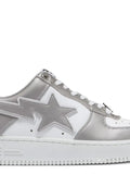 A Bathing Ape?Bape Sta #4 Logo Sneakers — White / Grey — Size US M 3.5 - US W 5 — Side View