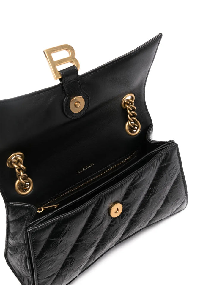 Balenciaga Hourglass Leather Shoulder Bag — Same as shown — Size One Size — Detail View