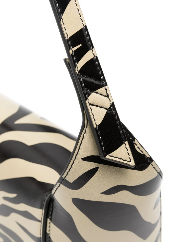 The Attico 77 Zebra Print Shoulder Bag — Same as shown — Size One Size — Top View