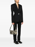 The Attico 77 Zebra Print Shoulder Bag — Same as shown — Size One Size — Side View