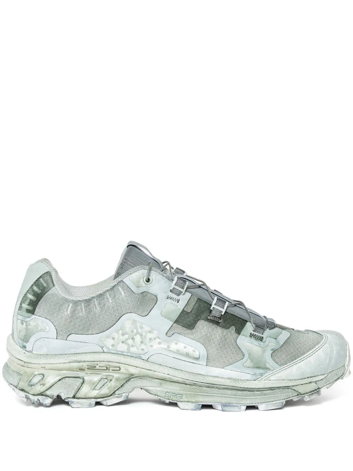 11 By Boris Bidjan Saberi Logo Patch Trainers — Green/Multicolour — Size US M 3.5 - US W 5 — Front View