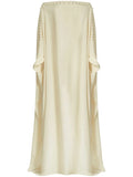 Taller Marmo Mila Kaftan Dress — Tan/ Yellow — Size XS — Front View