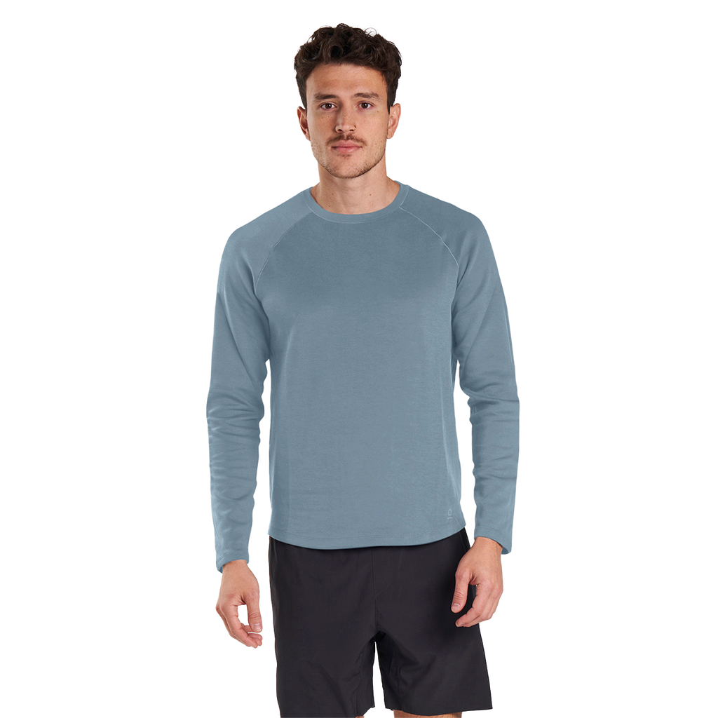 Alwrld ALRN Raglan Thermal Crew — Lava Rock — Size Small — Lifestyle View
