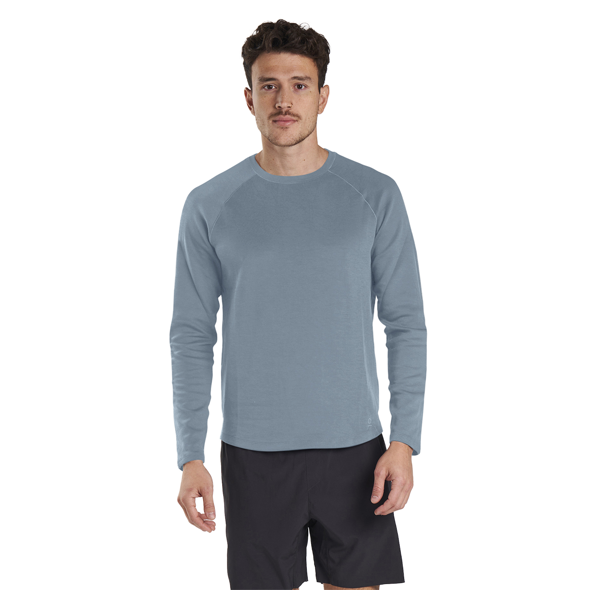 Alwrld ALRN Raglan Thermal Crew — Lava Rock — Size Small — Lifestyle View