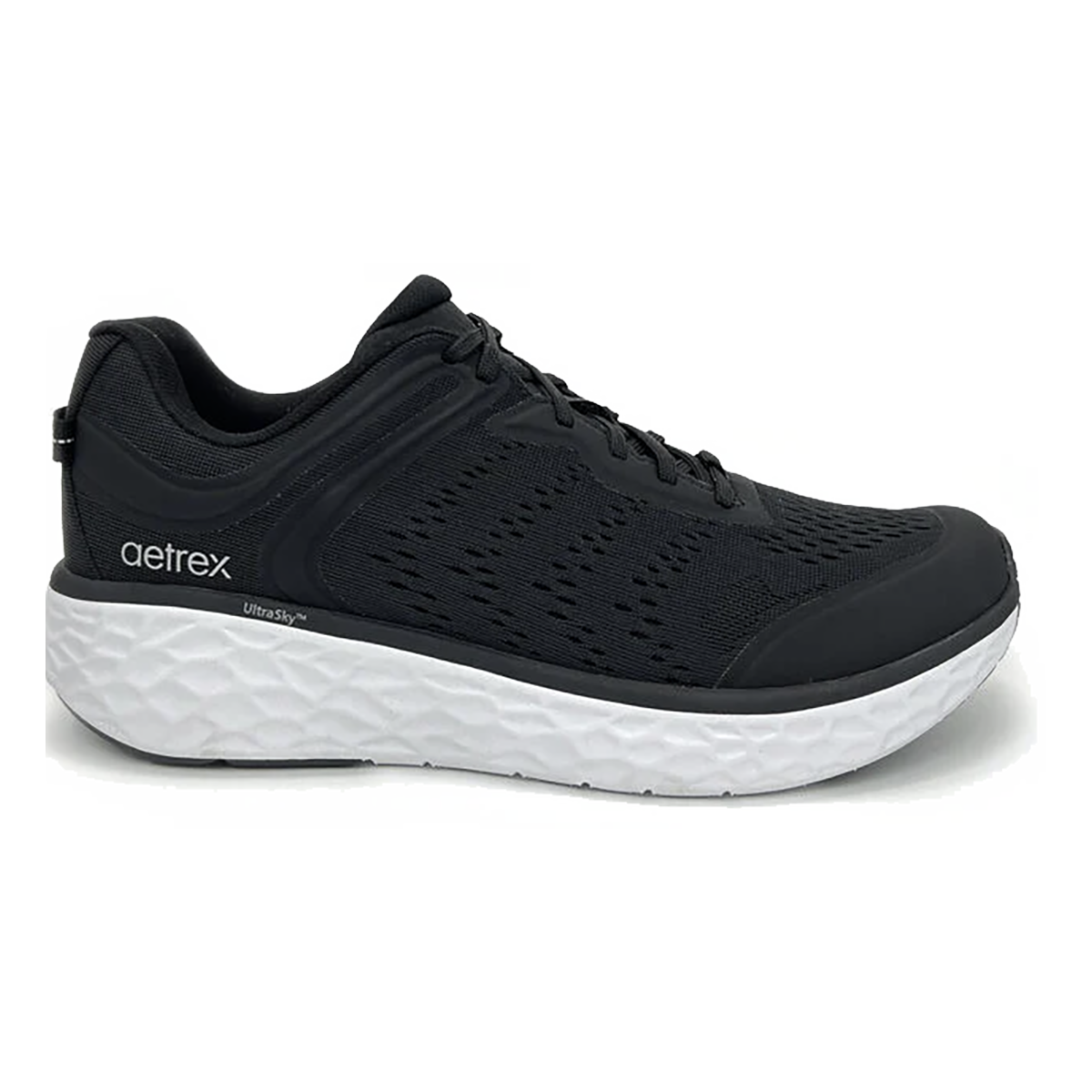 Aetrex Chase Lace Up — Black — Size D — Width 41 — Front View