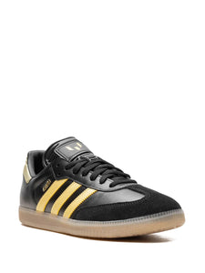adidas X Lionel Messi Samba Black/Gold Sneakers — Black/Gold-Tone — Size US M 6 - US W 7.5 — Detail View