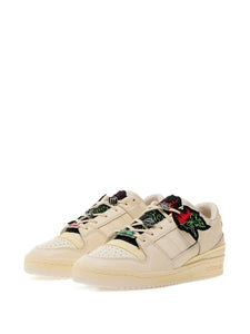 adidas X Footshop Quell Beats Rose-Embellished Sneakers — Beige — Size US M 4 - US W 5.5 — Detail View