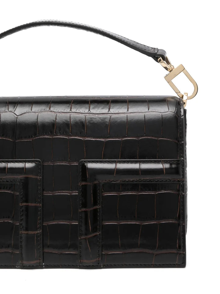 Toteme T Flap Crocodile Embossed Mini Bag — Same as shown — Size One Size — Top View