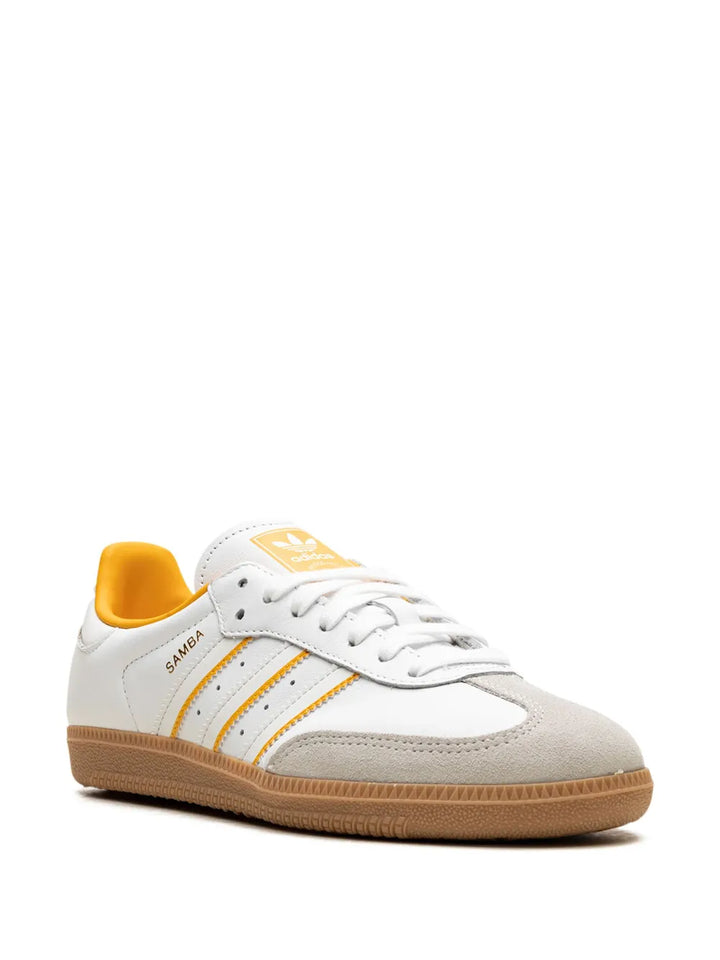 adidas Samba Og Crew Yellow Sneakers — White/Yellow — Size US M 11.5 - US W 13 — Side View