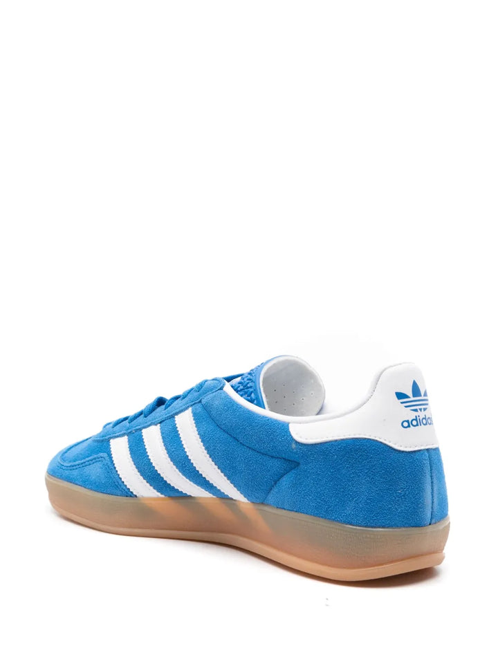 adidas Gazelle Indoor Black Sneakers — Blue — Size US M 3.5 - US W 5 — Back View