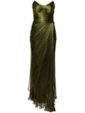 Iris Serban Leila Maxi Dress — Green — Size XS — Front View