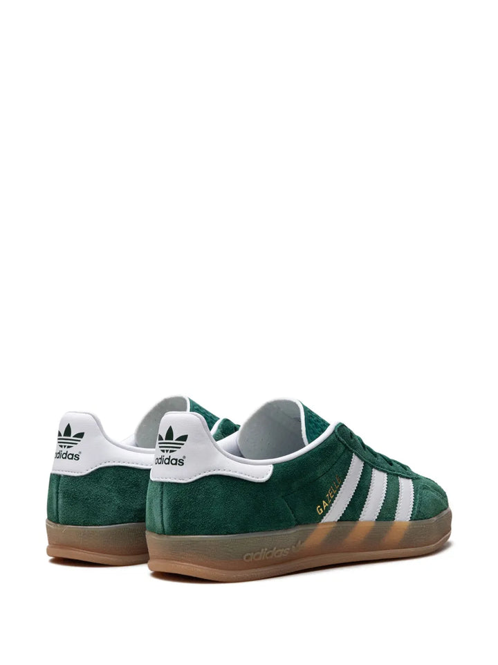 adidas Gazelle Indoor Collegiate Green Sneakers — Forest Green/White — Size US M 3.5 - US W 5 — Back View