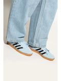 adidas Gazelle Sneakers — Light Blue/Orange — Size US M 11.5 - US W 13 — Side View